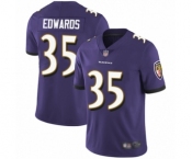 Men's Baltimore Ravens #35 Gus Edwards Purple Team Color Vapor Untouchable Limited Player Football Jersey