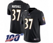 Men's Baltimore Ravens #37 Iman Marshall Black Alternate Vapor Untouchable Limited Player 100th Season Football Jersey