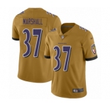 Men's Baltimore Ravens #37 Iman Marshall Limited Gold Inverted Legend Football Jersey
