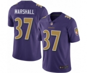 Men's Baltimore Ravens #37 Iman Marshall Limited Purple Rush Vapor Untouchable Football Jersey