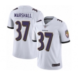 Men's Baltimore Ravens #37 Iman Marshall White Vapor Untouchable Limited Player Football Jersey