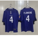 Men's Baltimore Ravens #4 Zay Flowers Purple 2026 Alternate Vapor Limited Football Stitched Jersey