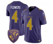 Men's Baltimore Ravens #4 Zay Flowers Purple 2026 F.U.S.E. Alternate Vapor Limited Football Stitched Jersey
