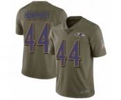 Men's Baltimore Ravens #44 Marlon Humphrey Limited Olive 2017 Salute to Service Football Jersey