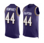 Men's Baltimore Ravens #44 Marlon Humphrey Limited Purple Player Name & Number Tank Top Football Jersey