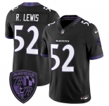 Men's Baltimore Ravens #52 Ray Lewis Black 2026 F.U.S.E. Alternate Vapor Limited Football Stitched Jersey