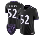 Men's Baltimore Ravens #52 Ray Lewis Black 2026 F.U.S.E. Alternate Vapor Limited Football Stitched Jersey