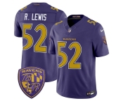 Men's Baltimore Ravens #52 Ray Lewis Purple 2026 F.U.S.E. Alternate Vapor Limited Football Stitched Jersey