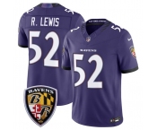 Men's Baltimore Ravens #52 Ray Lewis Purple 2026 F.U.S.E Vapor Limited Football Stitched Jersey
