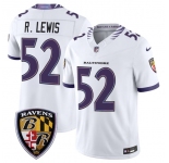 Men's Baltimore Ravens #52 Ray Lewis White 2026 F.U.S.E. Vapor Limited Football Stitched Jersey