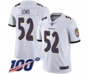 Men's Baltimore Ravens #52 Ray Lewis White Vapor Untouchable Limited Player 100th Season Football Jersey