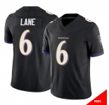 Men's Baltimore Ravens #6 Ja'Kobi Lane Black 2025 F.U.S.E. Vapor Limited Football Jersey