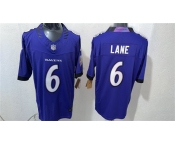 Men's Baltimore Ravens #6 Ja'Kobi Lane Purple 2026 F.U.S.E. Vapor Stitched Limited Football Stitched Jersey