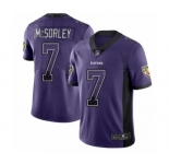 Men's Baltimore Ravens #7 Trace McSorley Limited Purple Rush Drift Fashion Football Jersey