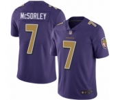 Men's Baltimore Ravens #7 Trace McSorley Limited Purple Rush Vapor Untouchable Football Jersey