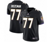 Men's Baltimore Ravens #77 Bradley Bozeman Black Alternate Vapor Untouchable Limited Player Football Jersey