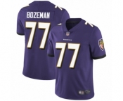Men's Baltimore Ravens #77 Bradley Bozeman Purple Team Color Vapor Untouchable Limited Player Football Jersey