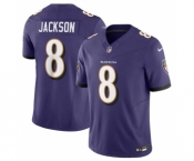 Men's Baltimore Ravens #8 Lamar Jackson Purple 2023 F.U.S.E Vapor Jersey