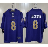 Mens Baltimore Ravens #8 Lamar Jackson Purple 2026 Alternate Vapor Limited Football Stitched Jersey