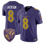 Men's Baltimore Ravens #8 Lamar Jackson Purple 2026 F.U.S.E. Alternate Vapor Limited Football Stitched Jersey