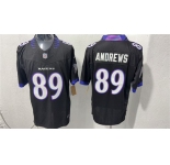 Men's Baltimore Ravens #89 Mark Andrews Black 2026 F.U.S.E. Vapor Limited Football Stitched Jersey