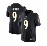Men's Baltimore Ravens #9 Justin Tucker Black Alternate Vapor Untouchable Limited Player Football Jersey