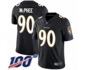 Men's Baltimore Ravens #90 Pernell McPhee Black Alternate Vapor Untouchable Limited Player 100th Season Football Jersey