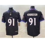 Men's Baltimore Ravens #91 Trey Hendrickson Black 2026 F.U.S.E. Alternate Vapor Stitched Limited Football Stitched Jersey