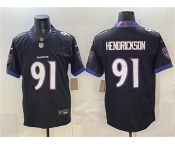 Men's Baltimore Ravens #91 Trey Hendrickson Black 2026 F.U.S.E. Alternate Vapor Stitched Limited Football Stitched Jersey