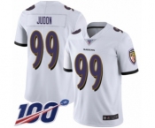 Men's Baltimore Ravens #99 Matt Judon White Vapor Untouchable Limited Player 100th Season Football Jersey