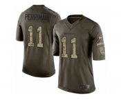 Men's Nike Baltimore Ravens #11 Breshad Perriman Limited Green Salute to Service NFL Jersey