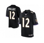 Men's Nike Baltimore Ravens #12 Mike Wallace Limited Black Alternate NFL Jersey