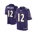 Men's Nike Baltimore Ravens #12 Mike Wallace Limited Purple Team Color NFL Jersey