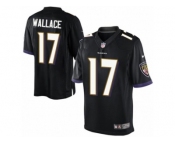 Men's Nike Baltimore Ravens #17 Mike Wallace Limited Black Alternate NFL Jersey