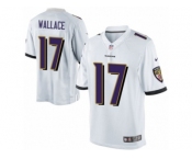 Men's Nike Baltimore Ravens #17 Mike Wallace Limited White NFL Jersey
