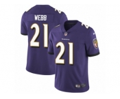 Men's Nike Baltimore Ravens #21 Lardarius Webb Vapor Untouchable Limited Purple Team Color NFL Jersey