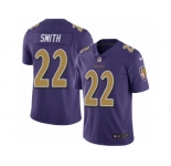 Men's Nike Baltimore Ravens #22 Jimmy Smith Limited Purple Rush NFL Jersey