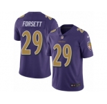Men's Nike Baltimore Ravens #29 Justin Forsett Limited Purple Rush NFL Jersey