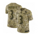 Men's Nike Baltimore Ravens #3 Robert Griffin III Limited Camo 2018 Salute to Service NFL Jersey