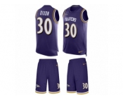Men's Nike Baltimore Ravens #30 Kenneth Dixon Limited Purple Tank Top Suit NFL Jersey