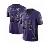 Men's Nike Baltimore Ravens #34 Alex Collins Limited Purple Rush Drift Fashion NFL Jersey