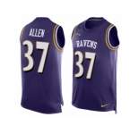 Men's Nike Baltimore Ravens #37 Javorius Allen Limited Purple Player Name & Number Tank Top NFL Jersey