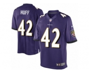Men's Nike Baltimore Ravens #42 Marqueston Huff Limited Purple Team Color NFL Jersey