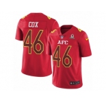 Men's Nike Baltimore Ravens #46 Morgan Cox Limited Red 2017 Pro Bowl NFL Jersey