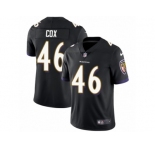 Men's Nike Baltimore Ravens #46 Morgan Cox Vapor Untouchable Limited Black Alternate NFL Jersey