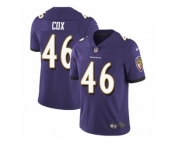 Men's Nike Baltimore Ravens #46 Morgan Cox Vapor Untouchable Limited Purple Team Color NFL Jersey