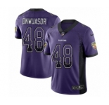 Men's Nike Baltimore Ravens #48 Patrick Onwuasor Limited Purple Rush Drift Fashion NFL Jersey
