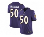 Men's Nike Baltimore Ravens #50 Albert McClellan Vapor Untouchable Limited Purple Team Color NFL Jersey