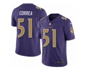 Men's Nike Baltimore Ravens #51 Kamalei Correa Limited Purple Rush NFL Jersey