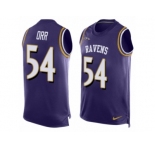 Men's Nike Baltimore Ravens #54 Zach Orr Limited Purple Player Name & Number Tank Top NFL Jersey